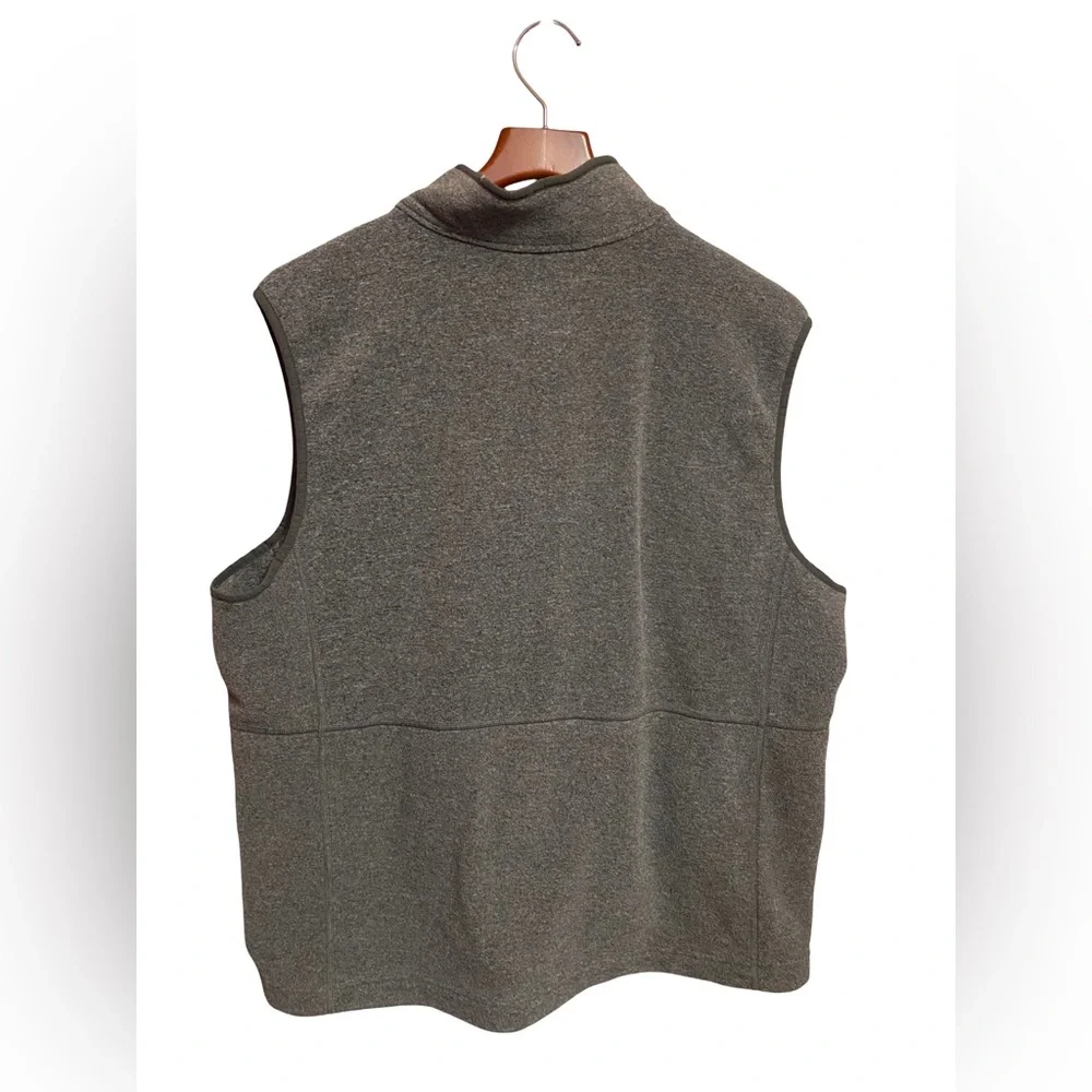 LL BEAN Vest Mens XL Mountain Classic Fleece Full Zip Mock Neck Gray